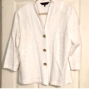 Ming Wang XL White Cardigan